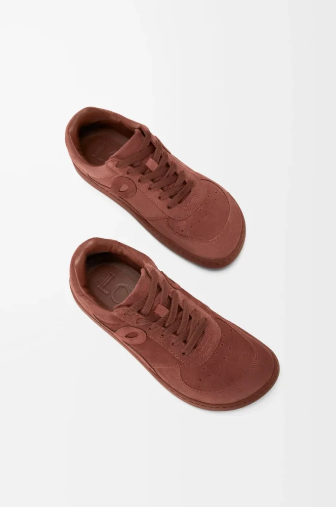 Jambo Sneaker aus Kalbswildleder in Burnt Red