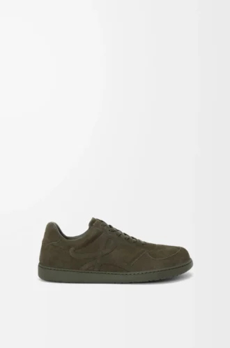 Jambo Sneaker aus Kalbswildleder Olivgrün
