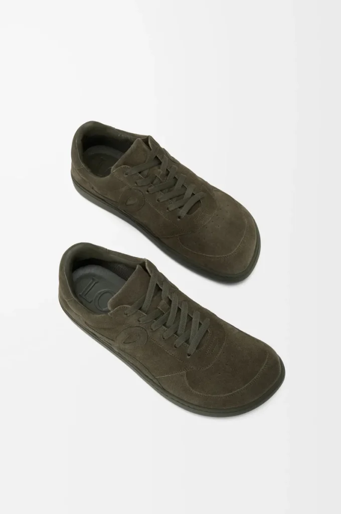 Jambo Sneaker aus Kalbswildleder Olivgrün