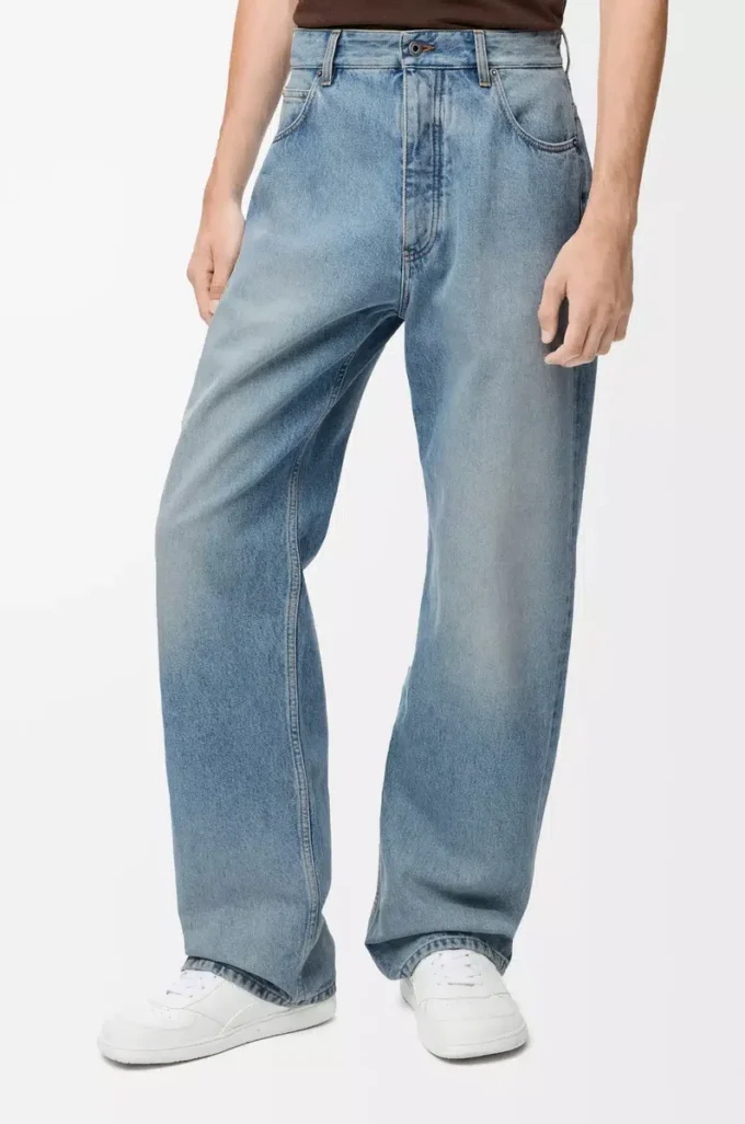 Jeans aus Denim in Vintage-Blau