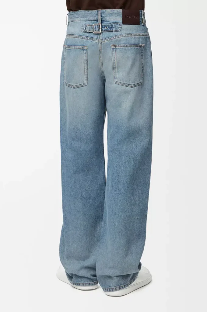 Jeans aus Denim in Vintage-Blau