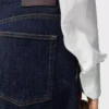 Jeans mit Gürtel in Indigo Blue