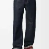 Jeans mit Umschlag aus Denim Raw Denim/Blau