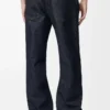 Jeans mit Umschlag aus Denim Raw Denim/Blau