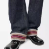 Jeans mit Umschlag aus Denim Raw Denim/Blau
