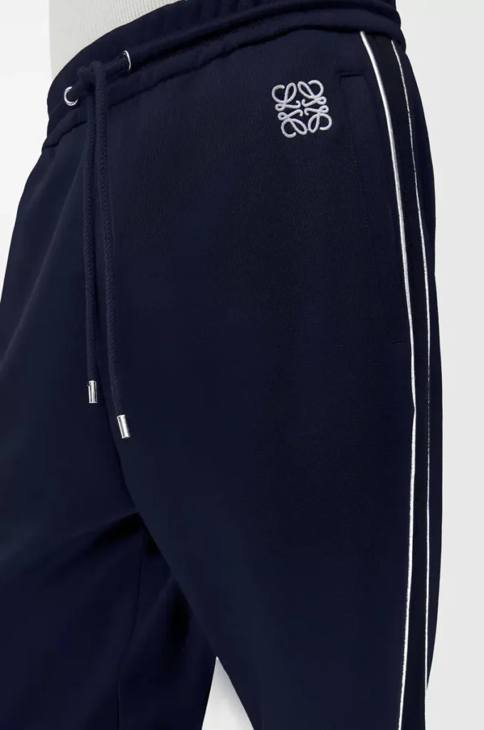 Jogginghose aus technischem Jersey in Dunkelblau
