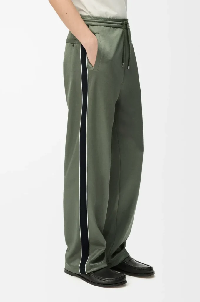 Jogginghose aus technischem Jersey in Khaki-Grün