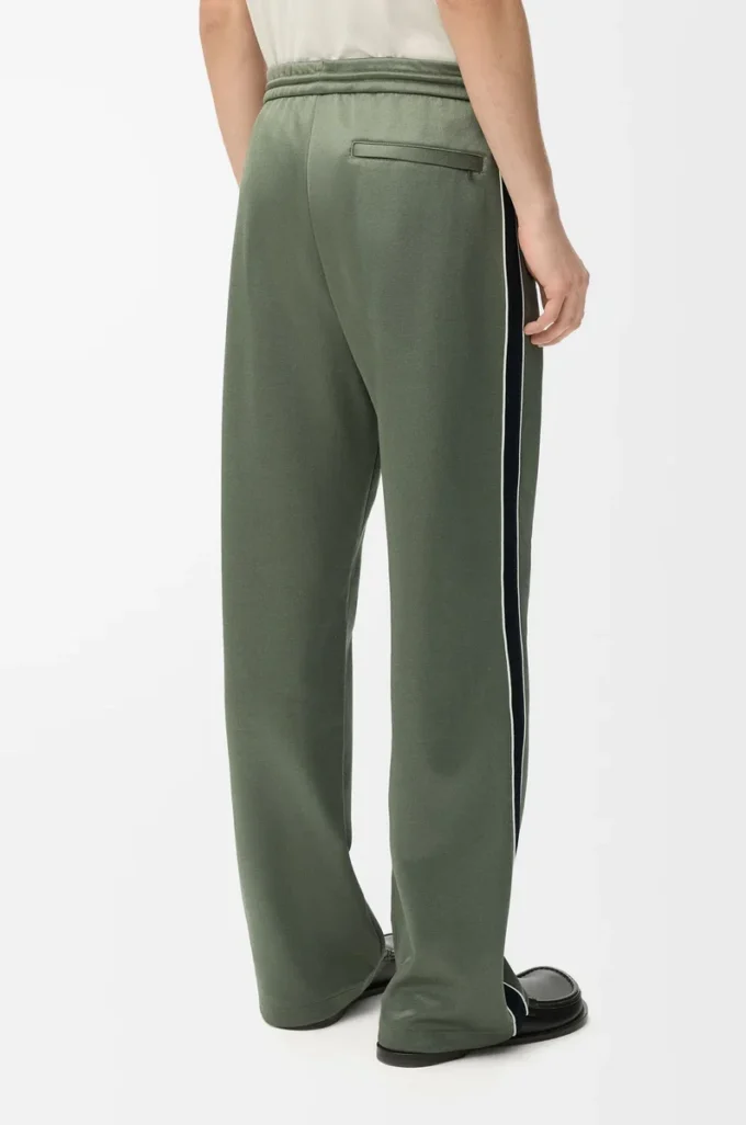 Jogginghose aus technischem Jersey in Khaki-Grün
