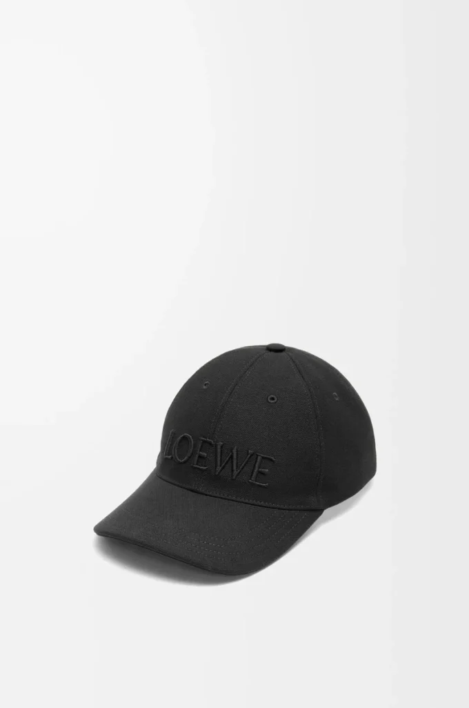 Kappe aus Canvas in Schwarz