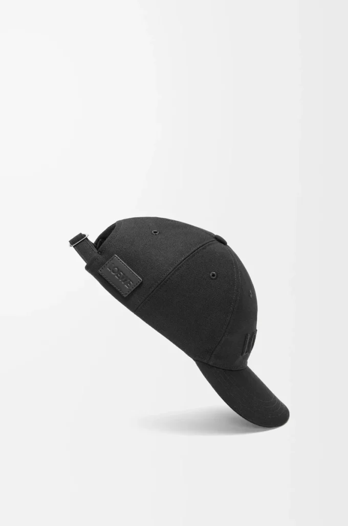 Kappe aus Canvas in Schwarz