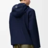 Kapuzenjacke aus Baumwolle in Navy/Beige