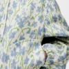 Kapuzenjacke aus Wolle und Baumwolle in Weiß/Blau
