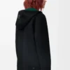 Kapuzenjacke aus Wolle und Kaschmir Schwarz/Grün