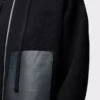 Kapuzenjacke mit Reißverschluss aus Wolle Schwarz
