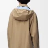 Kapuzenparka aus Baumwolle in Beige