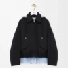 Kapuzenparka aus Baumwolle Schwarz