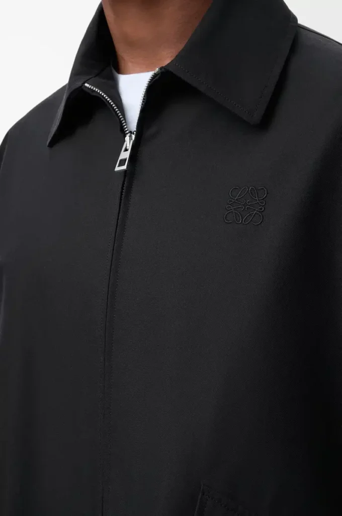 Kapuzenparka aus Baumwolle Schwarz