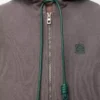 Kapuzenpullover mit Reißverschluss aus Baumwolle Dunkelgrau