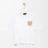 Kastenförmiges T-Shirt aus Baumwolle in Weiß