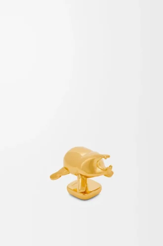 Käfer-Ansteckpin aus Messing, goldfarben