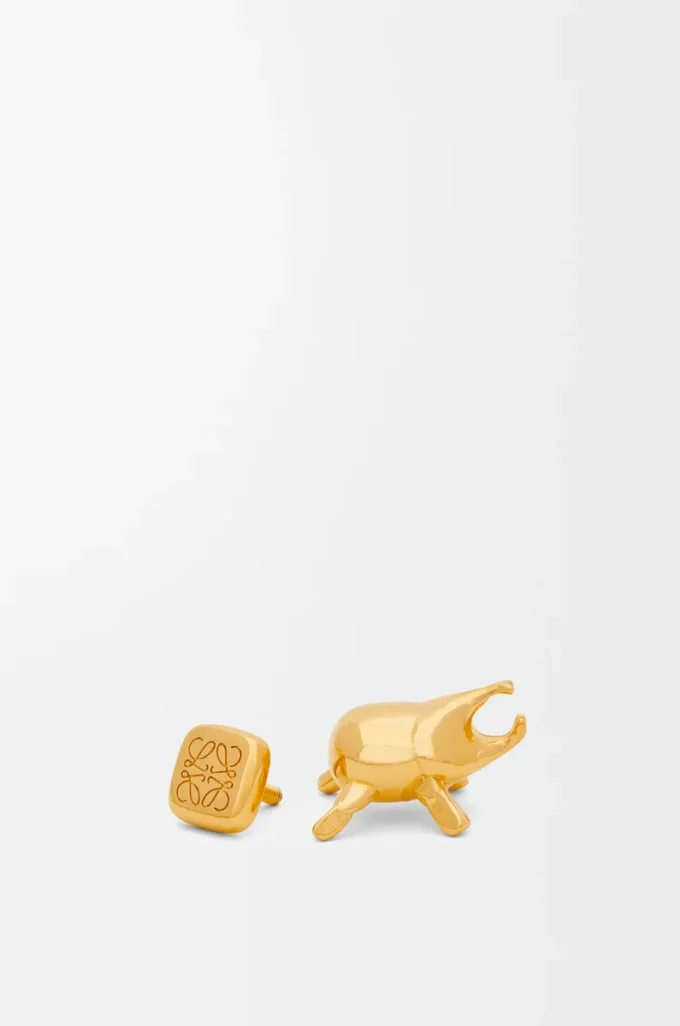 Käfer-Ansteckpin aus Messing, goldfarben