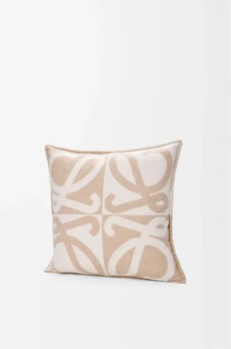 Kissen aus Wolle und Kaschmir Beige/Ecru