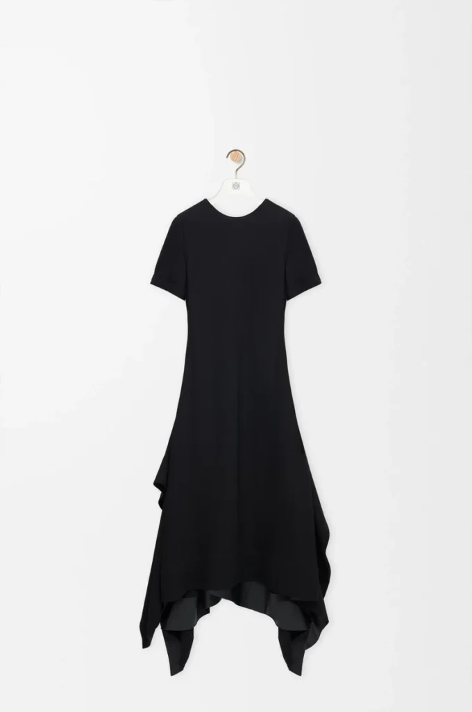 Kleid aus Stretch-Viskose Schwarz