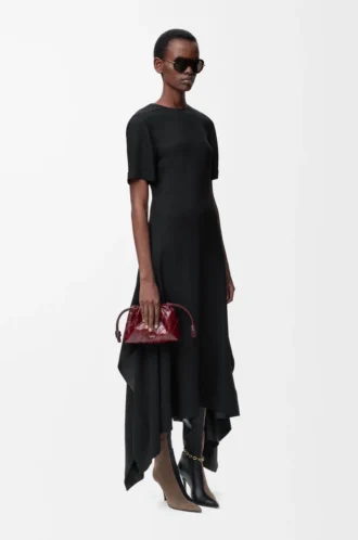 Kleid aus Stretch-Viskose Schwarz