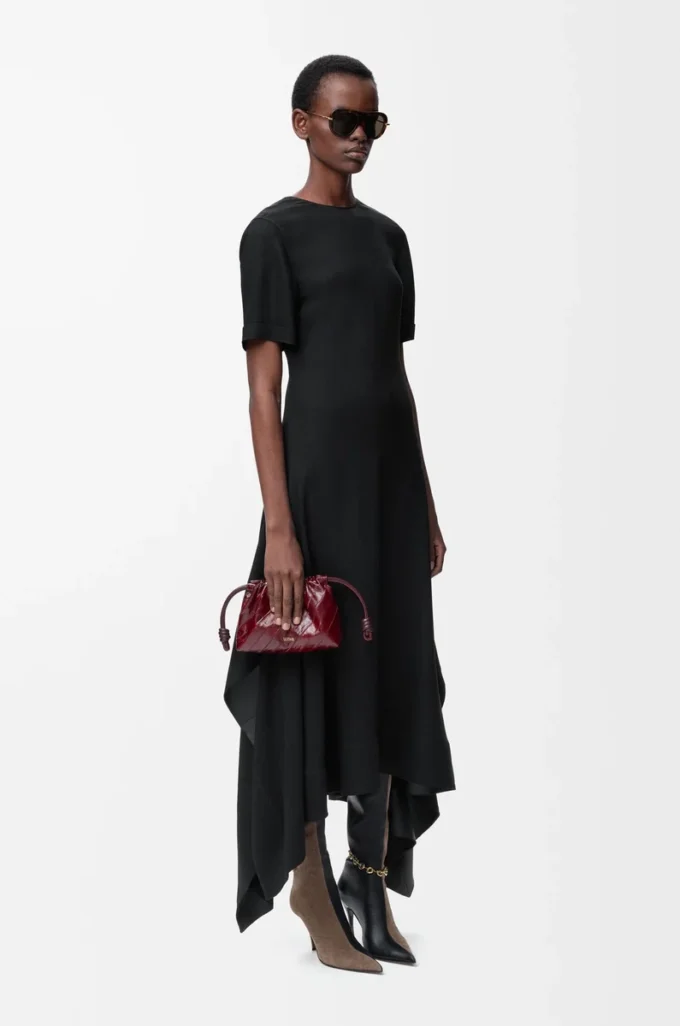 Kleid aus Stretch-Viskose Schwarz