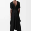 Kleid aus Stretch-Viskose Schwarz