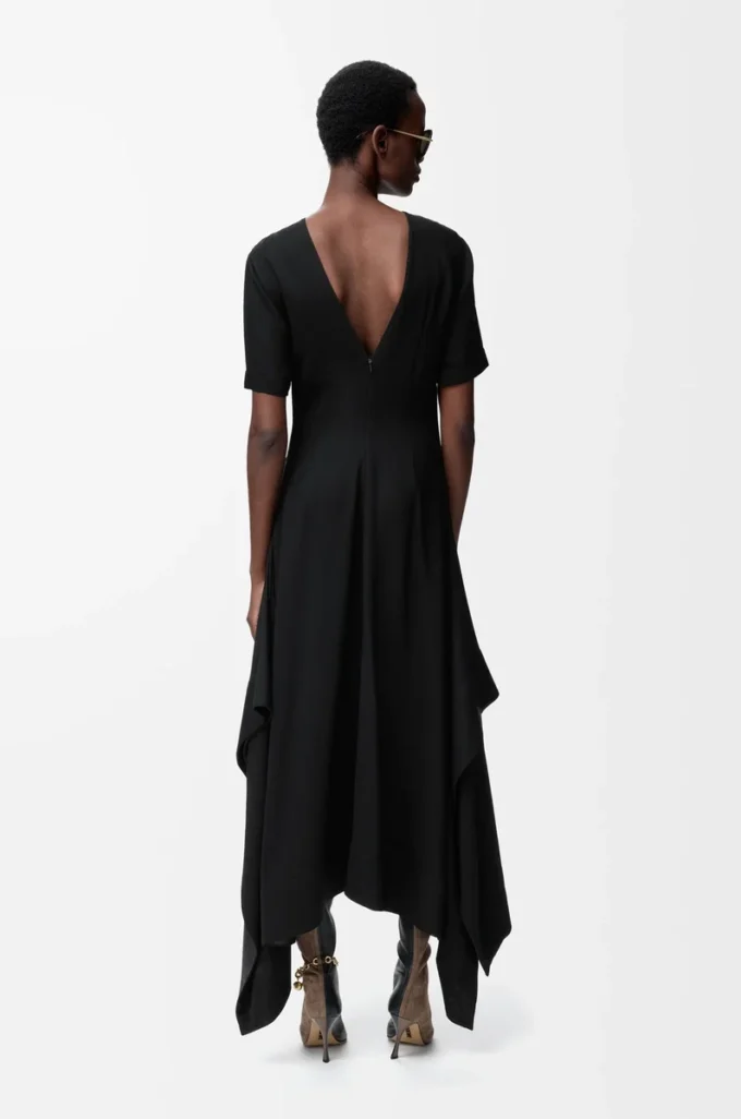 Kleid aus Stretch-Viskose Schwarz