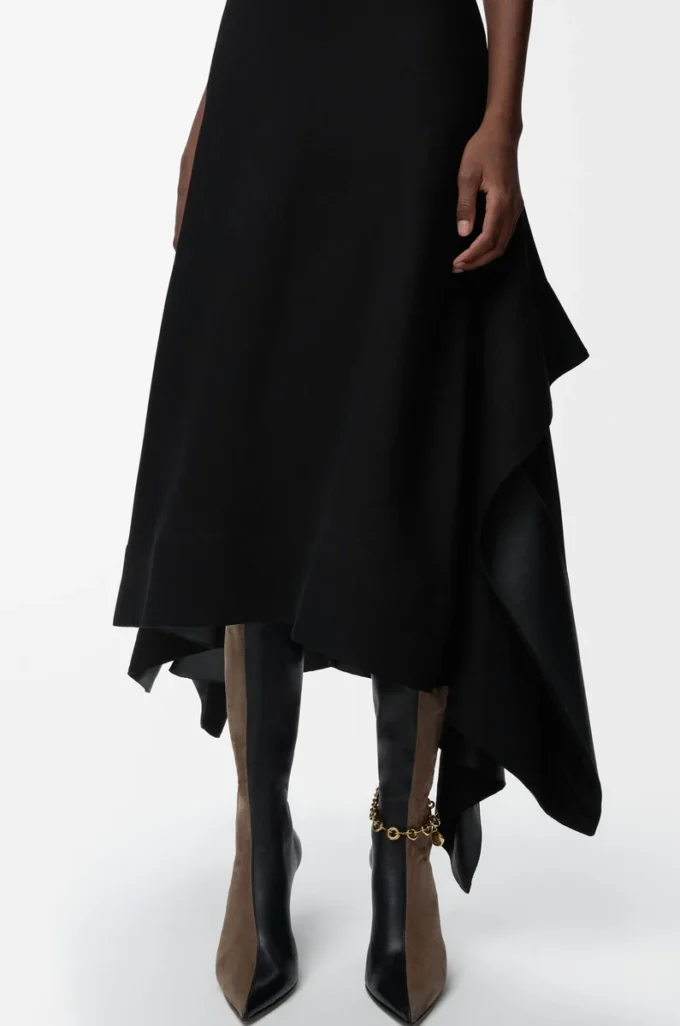 Kleid aus Stretch-Viskose Schwarz