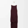 Kleid aus Viskose in Burgunderrot
