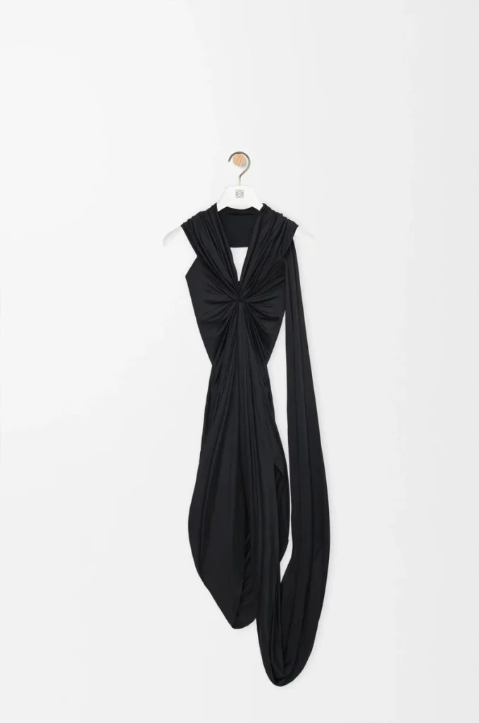 Kleid aus Viskose Schwarz