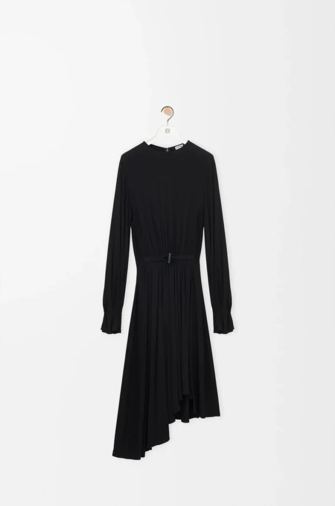 Kleid aus Viskose Schwarz