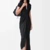 Kleid aus Viskose Schwarz
