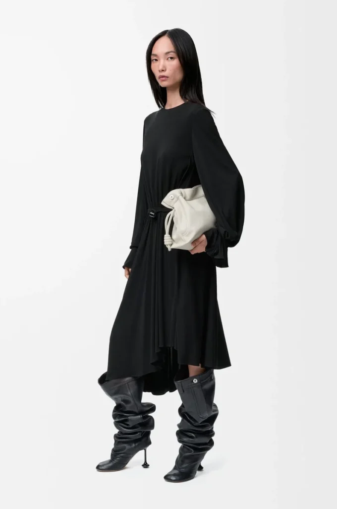Kleid aus Viskose Schwarz