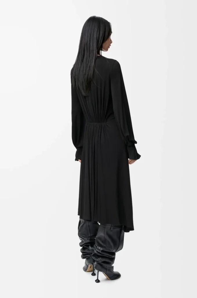 Kleid aus Viskose Schwarz