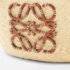 Kleine Anagram-Korb-Tasche aus Iraca-Palmenblättern und Kalbsleder Natur/Hellbraun