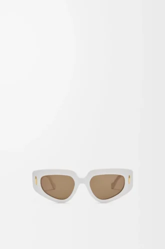 Kleine Butterfly Screen Sonnenbrille, einfarbig weiß