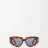 Kleine Butterfly Screen Sonnenbrille Flamed Havana