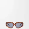 Kleine Butterfly Screen Sonnenbrille Flamed Havana