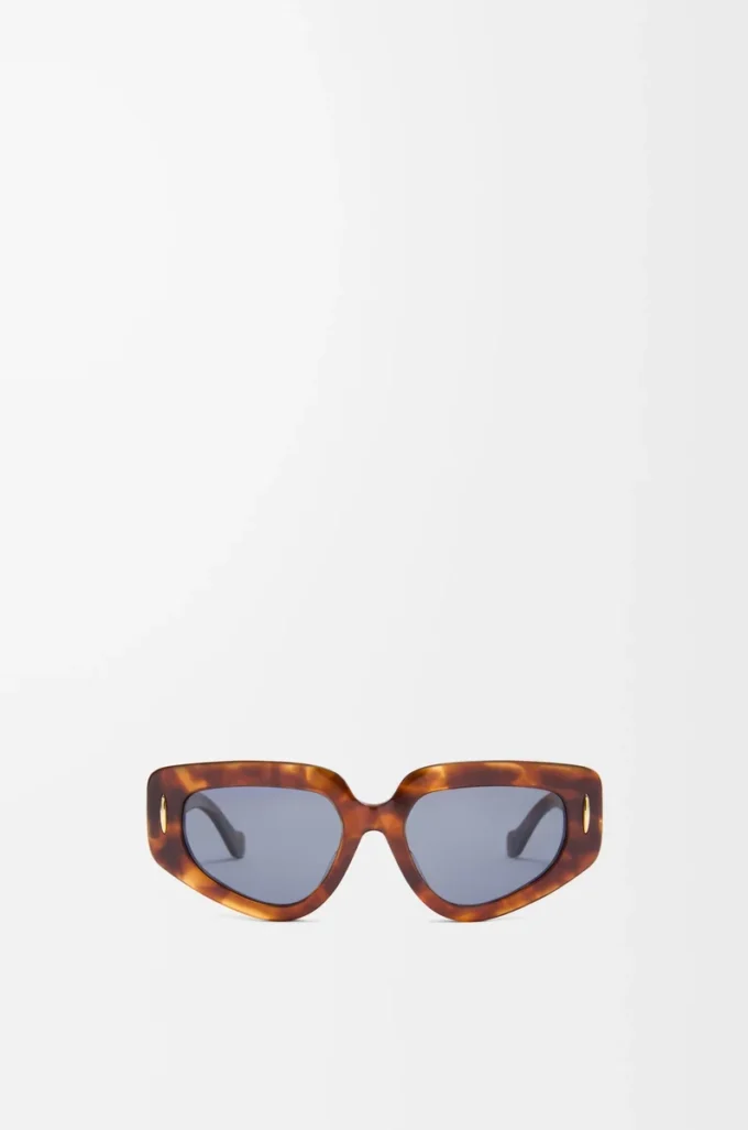 Kleine Butterfly Screen Sonnenbrille Flamed Havana