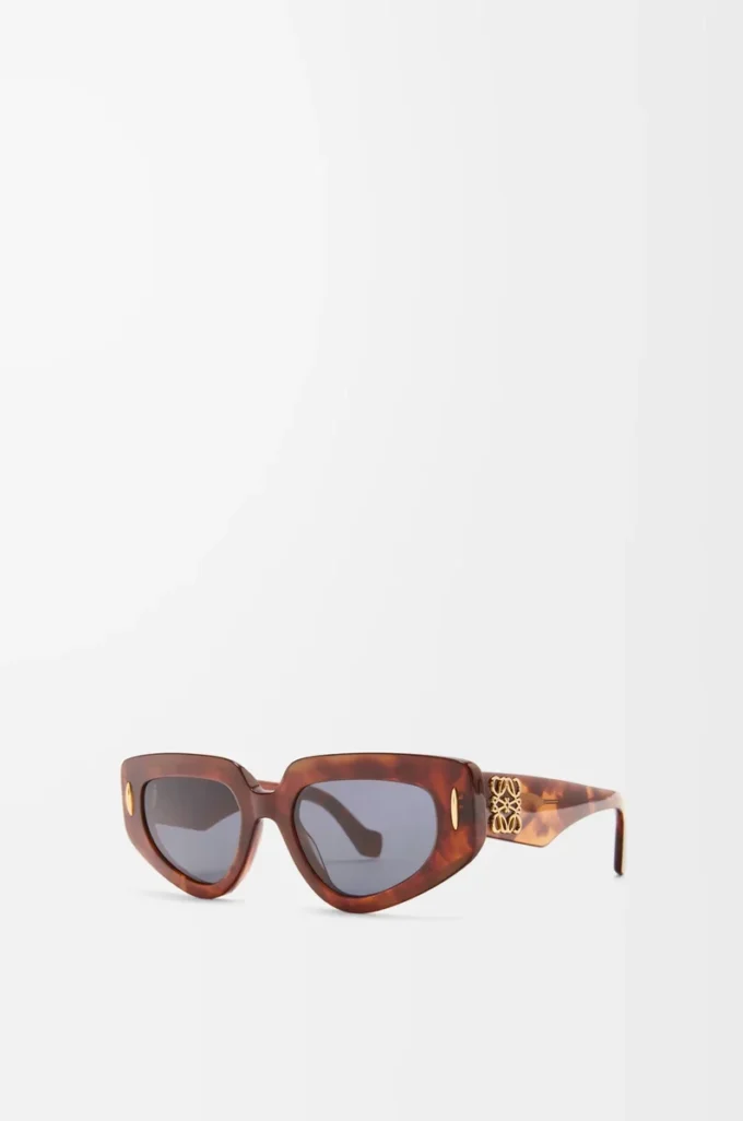 Kleine Butterfly Screen Sonnenbrille Flamed Havana