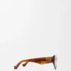 Kleine Butterfly Screen Sonnenbrille Flamed Havana