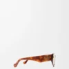 Kleine Butterfly Screen Sonnenbrille Flamed Havana
