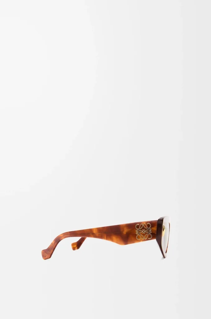Kleine Butterfly Screen Sonnenbrille Flamed Havana