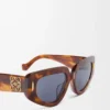 Kleine Butterfly Screen Sonnenbrille Flamed Havana