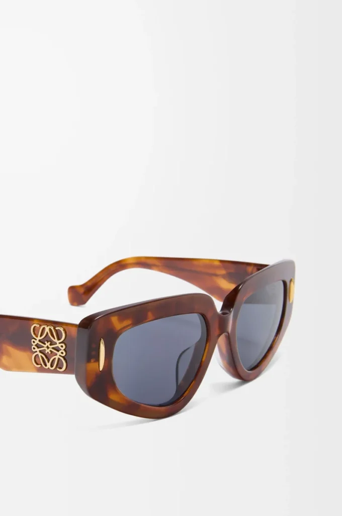 Kleine Butterfly Screen Sonnenbrille Flamed Havana