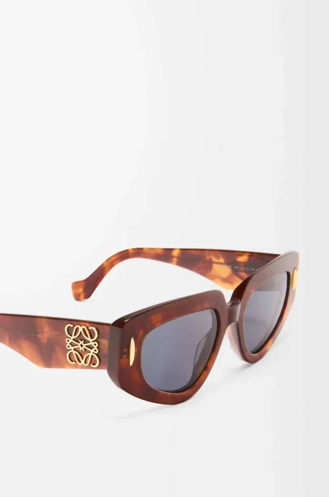 Kleine Butterfly Screen Sonnenbrille Flamed Havana